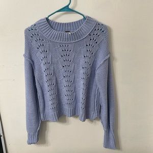 Free people baby blue sweater lightly used